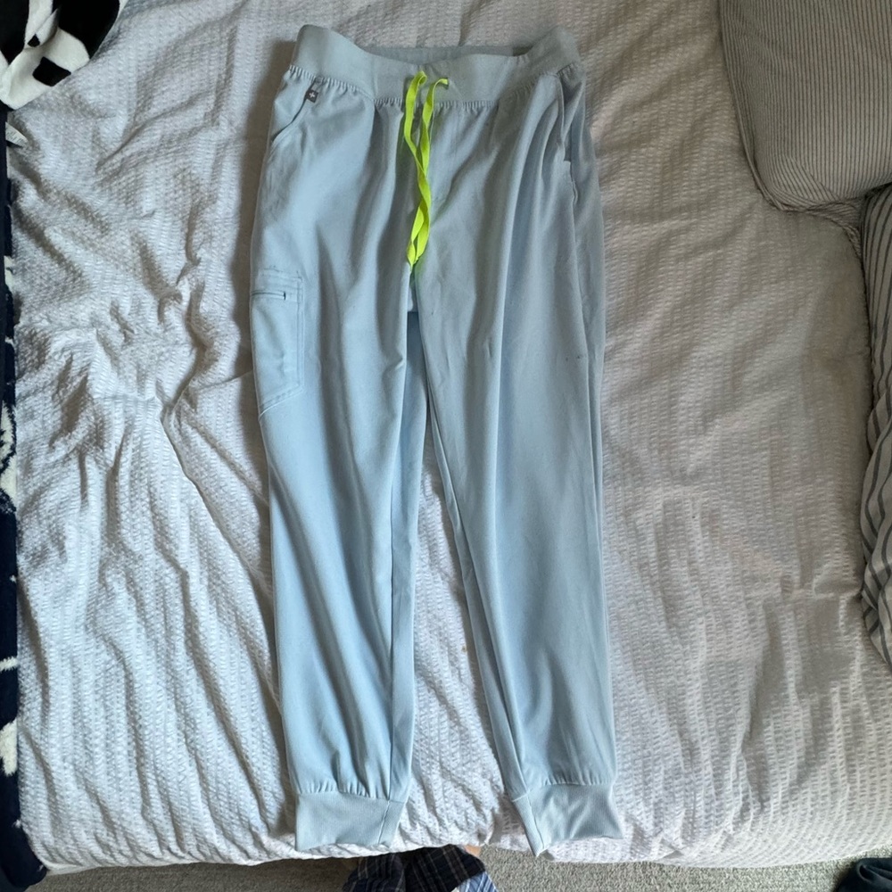 FIGS High Waisted Zamora Jogger Scrub Pant- Open Skies